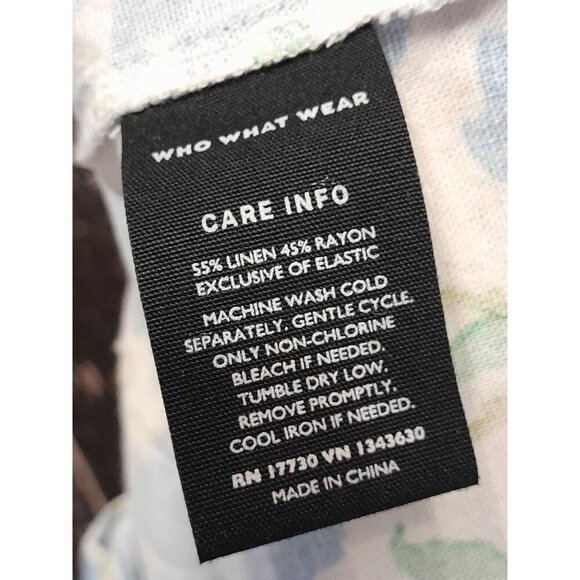 Womens Size Medium Boho Beach Cropped Linen Blend Puff Sleeve Smocked Floral Top - Picture 7 of 9